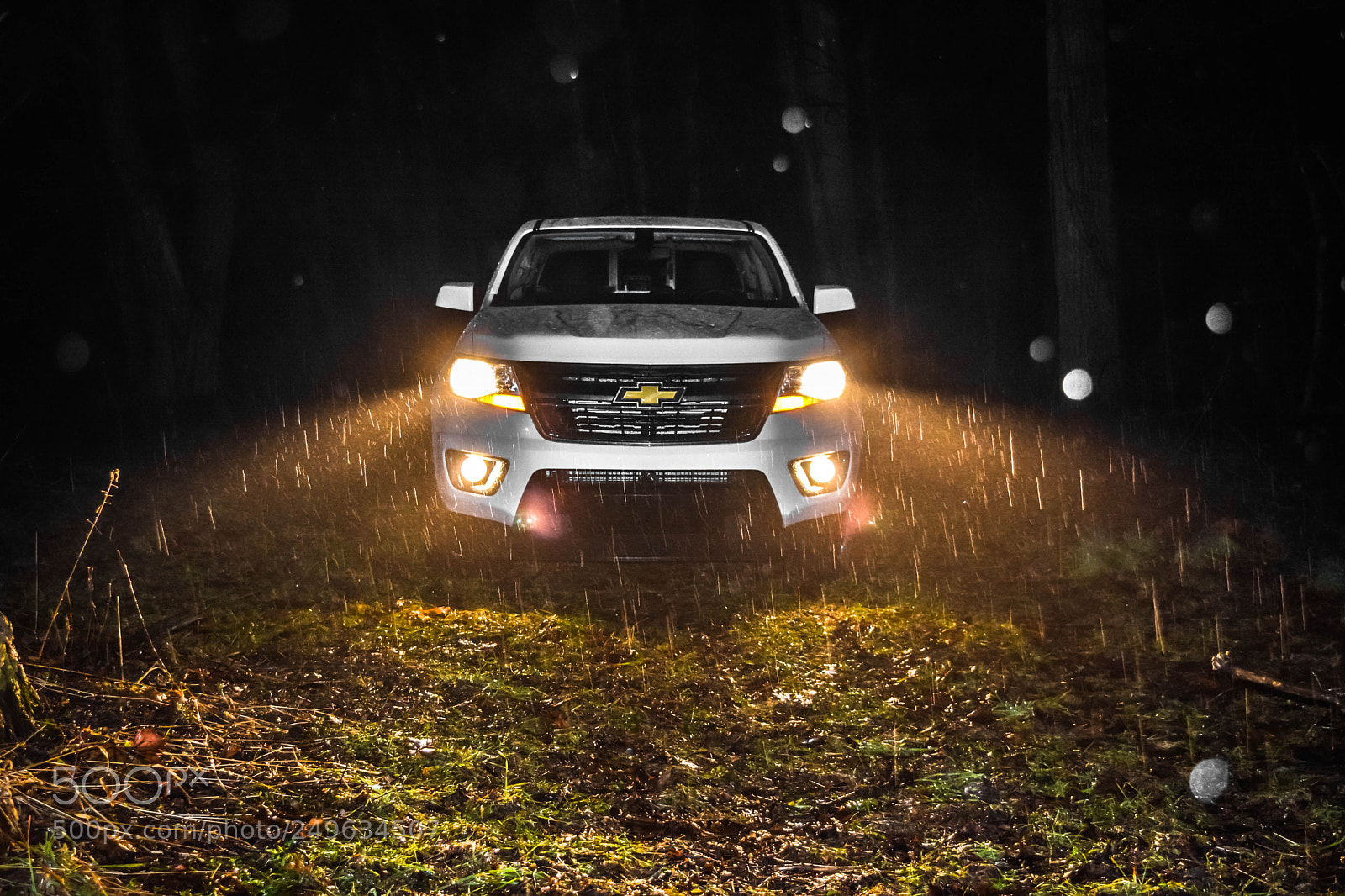 Nikon D5300 sample photo. Chevy colorado night rain photography