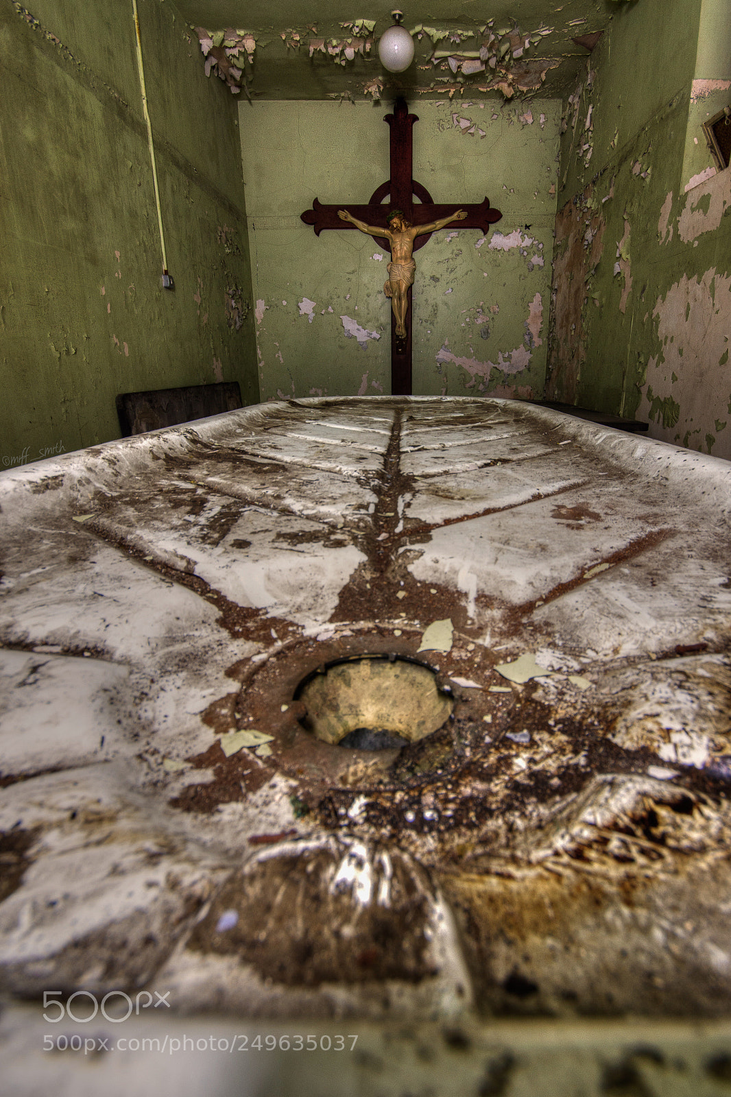 Nikon D5500 sample photo. Morgue slab abandoned orphanage photography