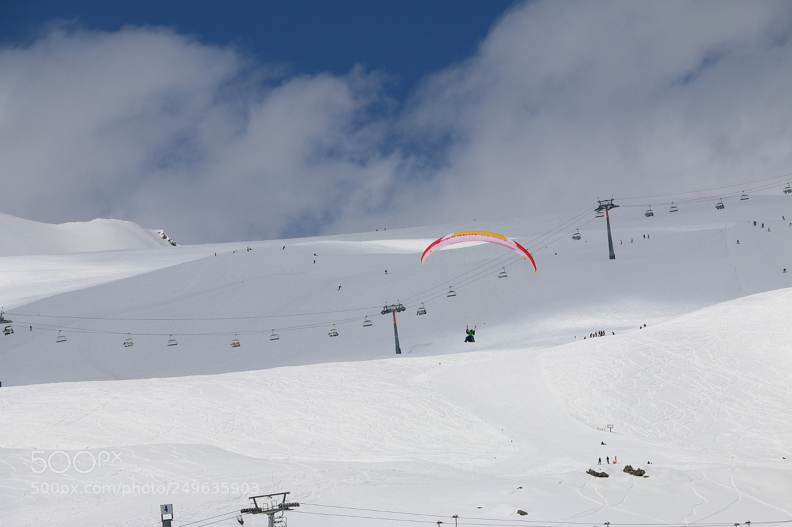Canon EOS 70D sample photo. Paraglide landing to the photography