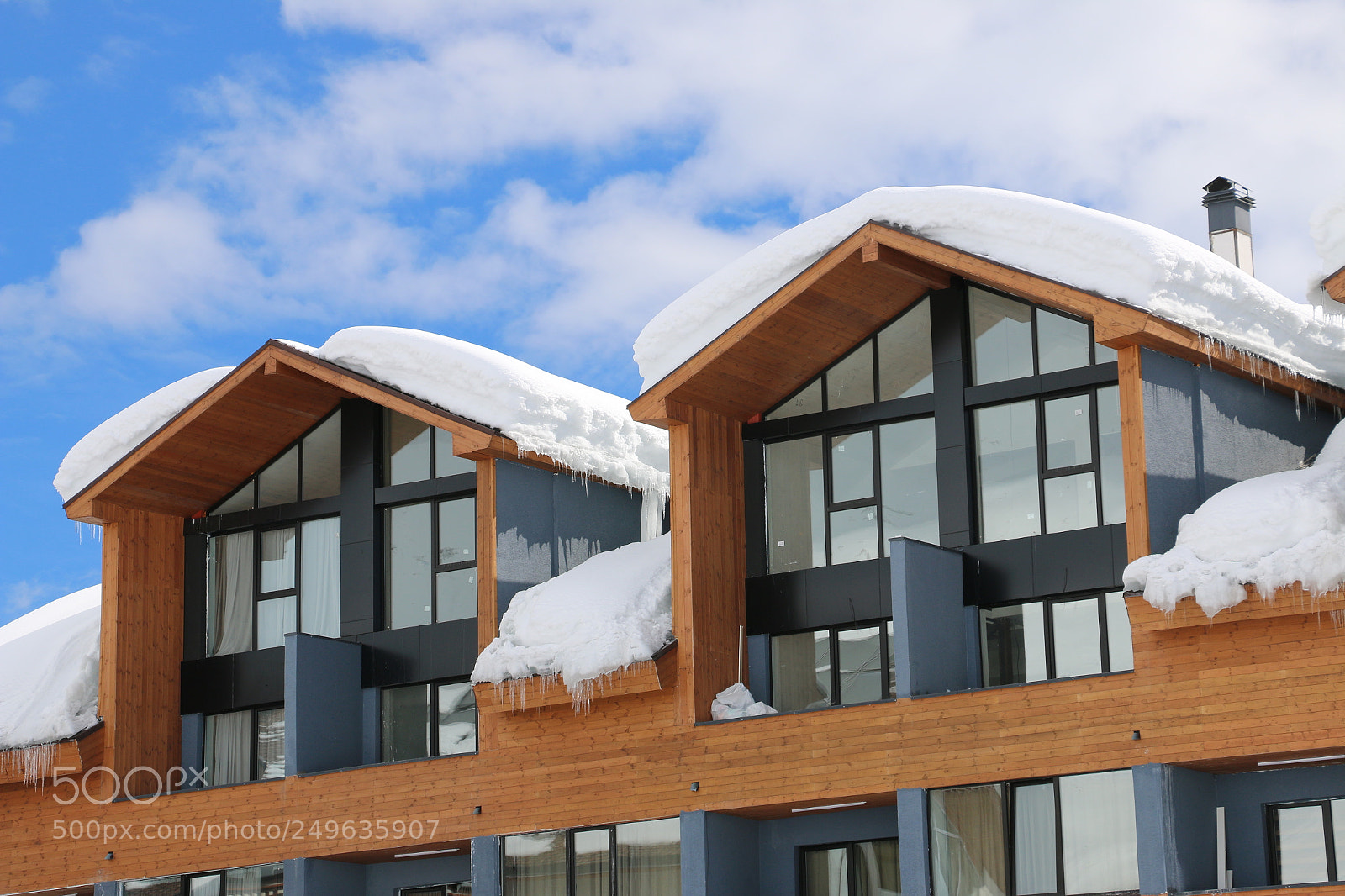 Canon EOS 70D sample photo. Houses covered by snow photography