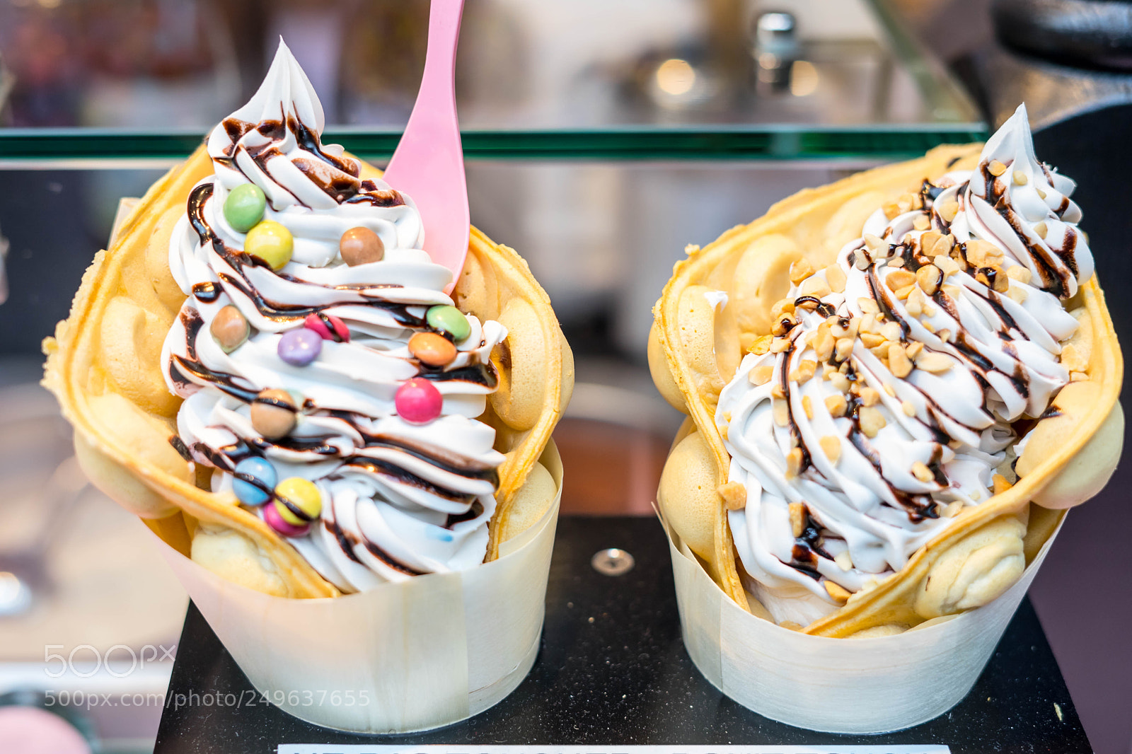 Sony a7 sample photo. Waffle cone with cream photography