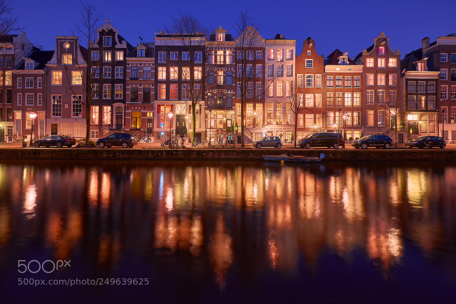 Fujifilm X-T2 sample photo. Herengracht just after nightfall photography