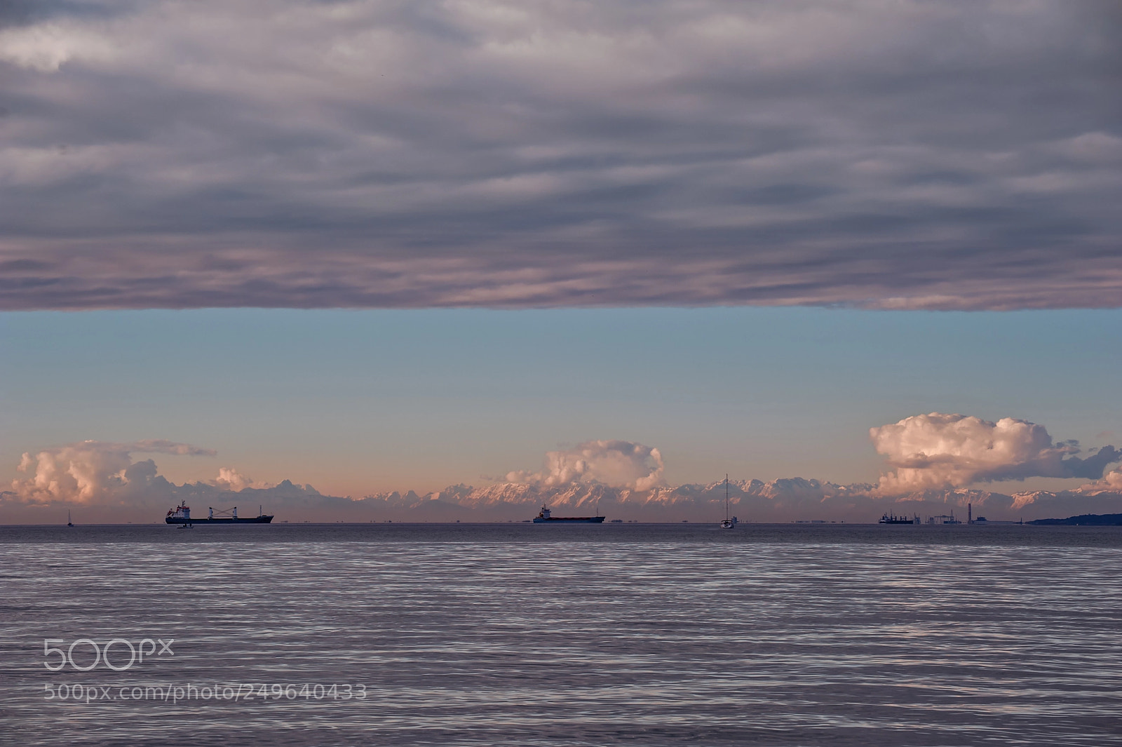 Nikon D700 sample photo. Seascape with ship at photography
