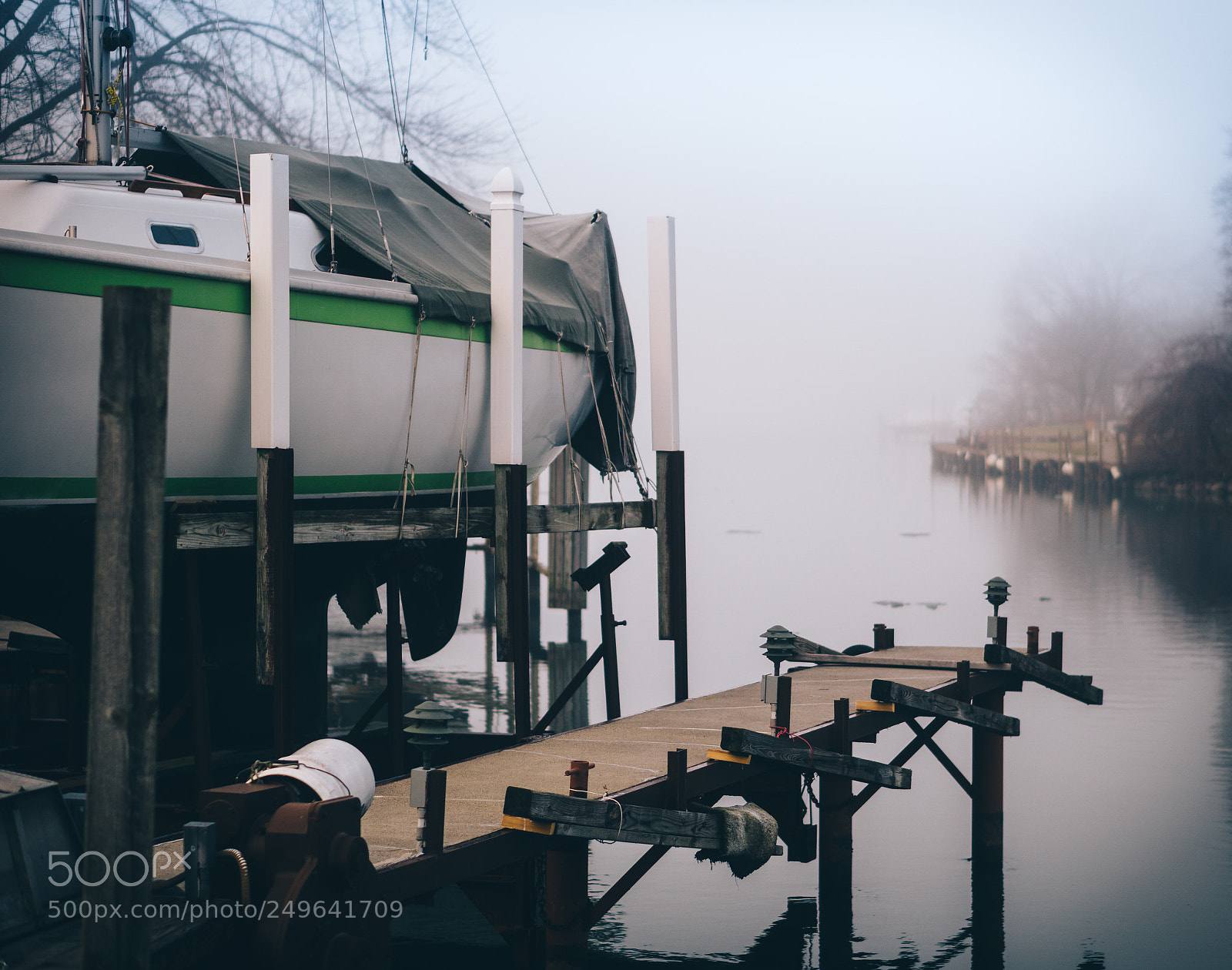 Sony a6000 sample photo. Boat // mist photography