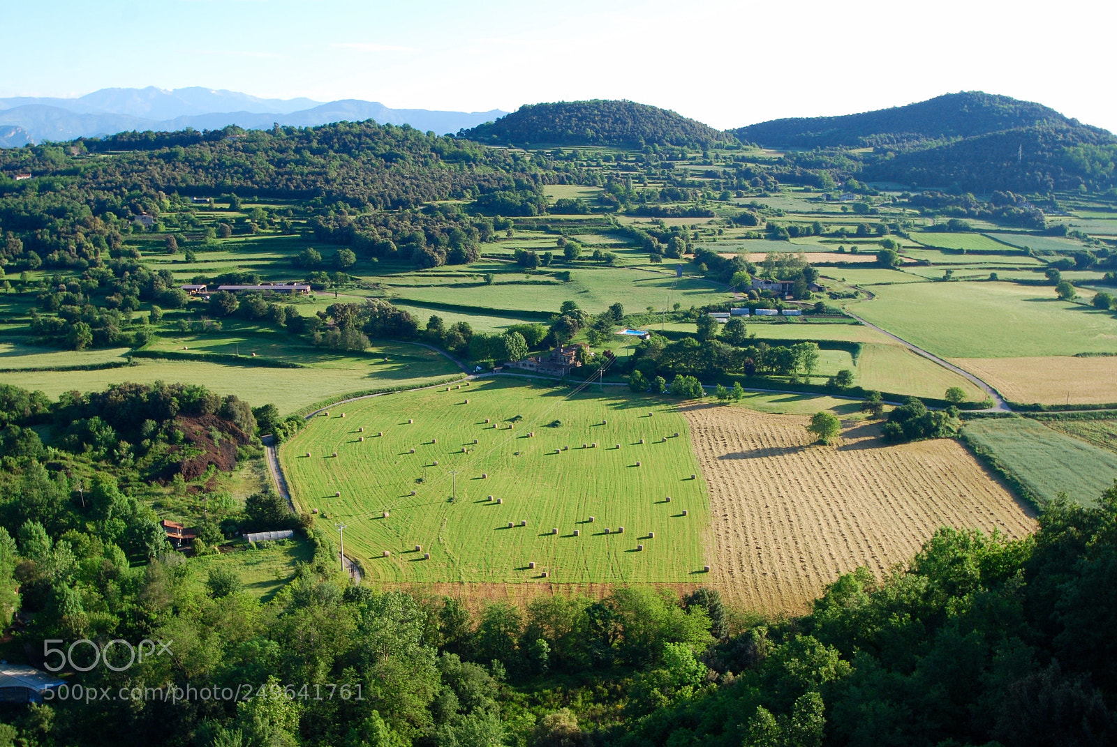 Nikon D60 sample photo. Garrotxa from balloon flight photography