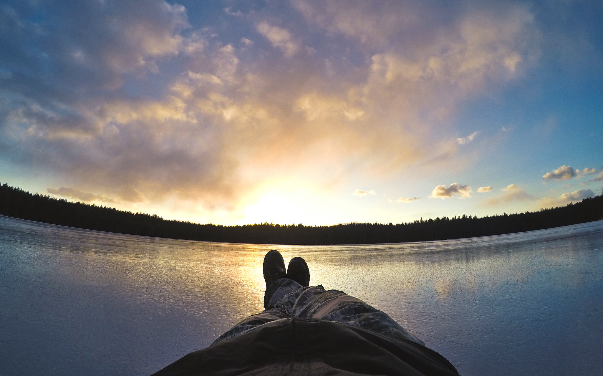 GoPro HERO4 Silver sample photo. Winter lake photography