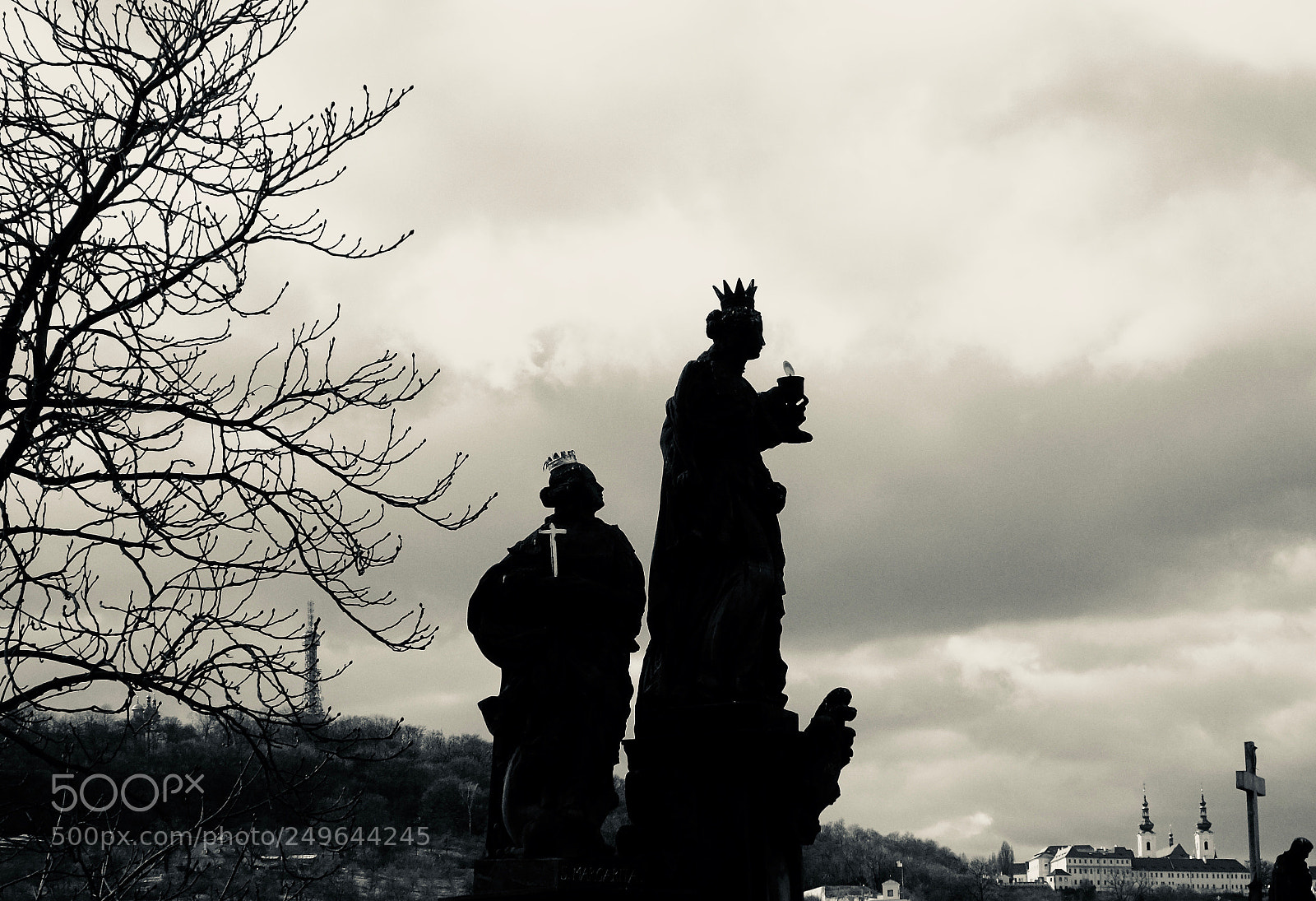 Sony Cyber-shot DSC-H400 sample photo. Charles bridge statue photography
