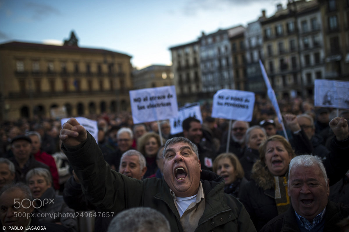 Nikon D4S sample photo. Thousands of people protest photography