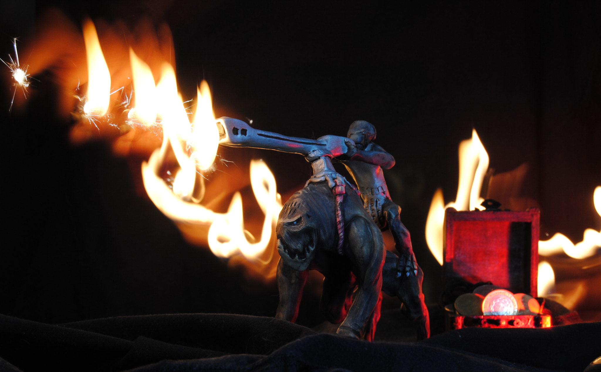 Nikon D3000 sample photo. Fire monster photography
