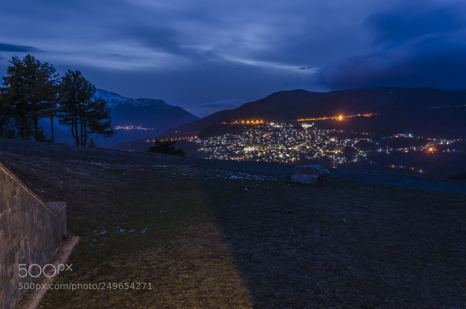 Nikon D5100 sample photo. Metsovo twilight view photography