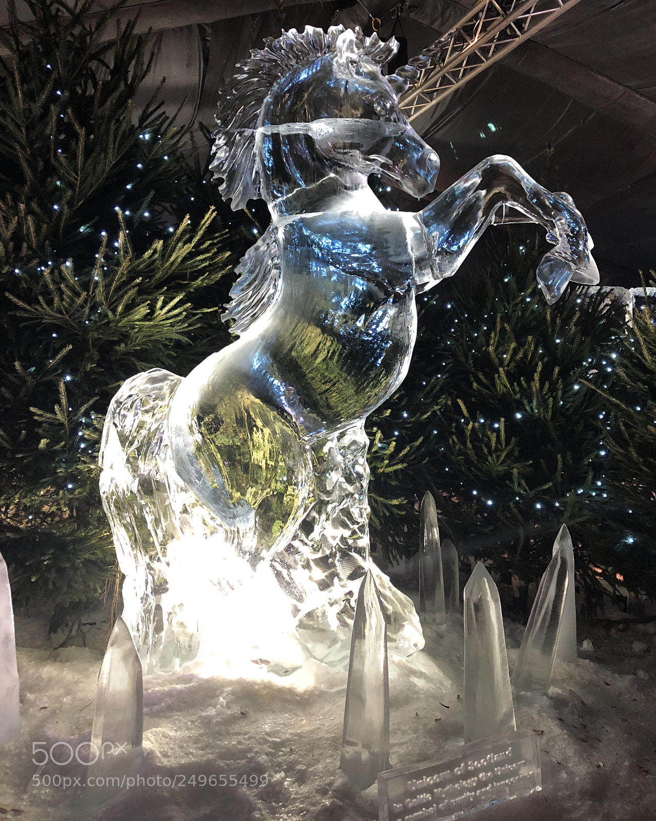 Apple iPhone 8 sample photo. Unicorn ice sculpture photography