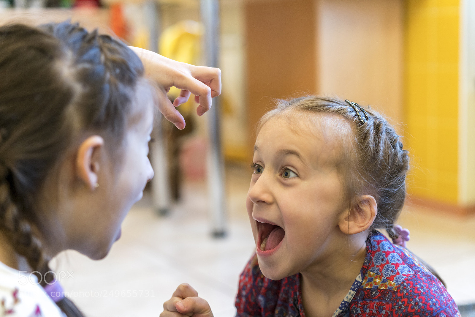 Sony a7R II sample photo. Two little sisters shouting photography