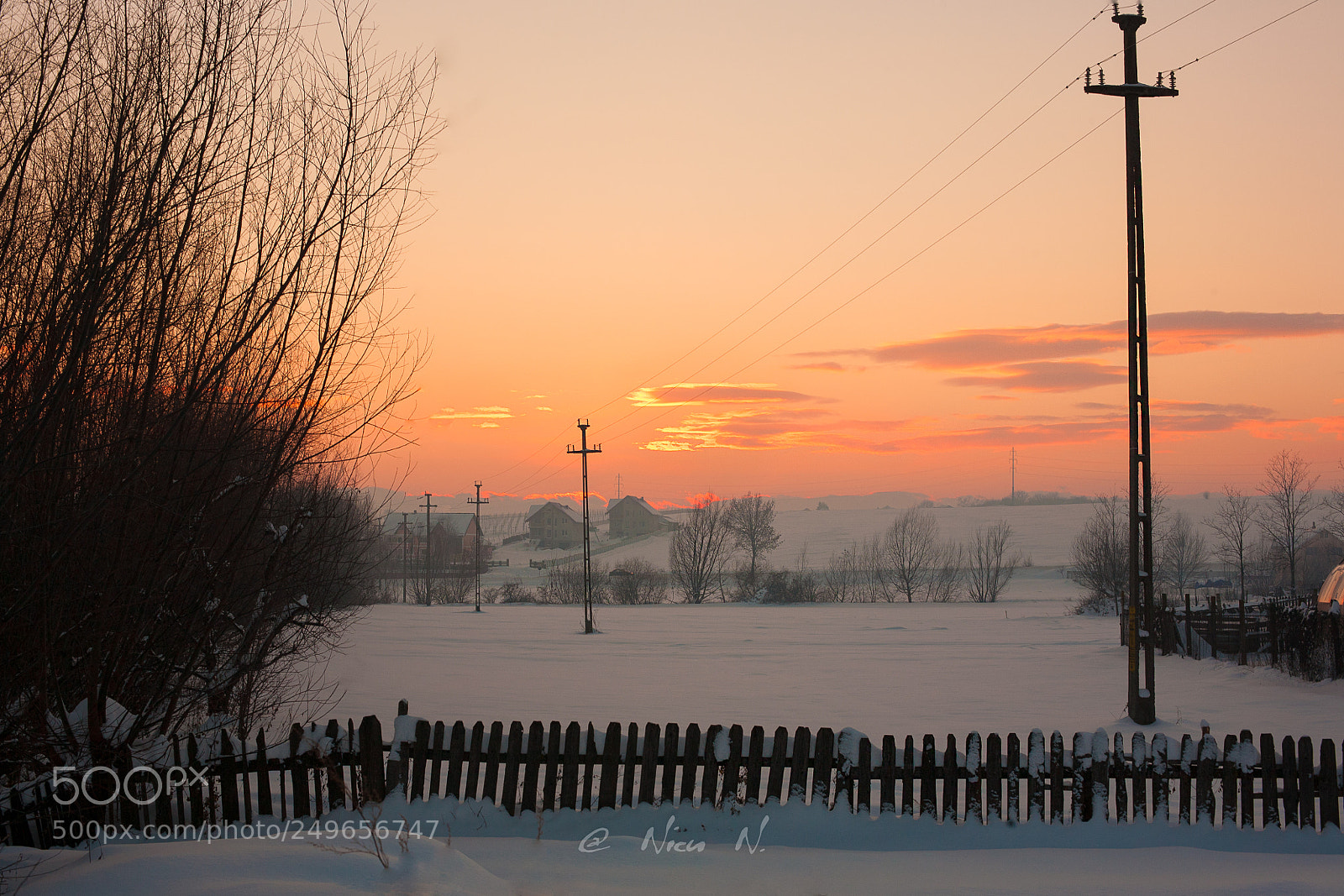 Canon EOS 5D sample photo. Winter sunset photography