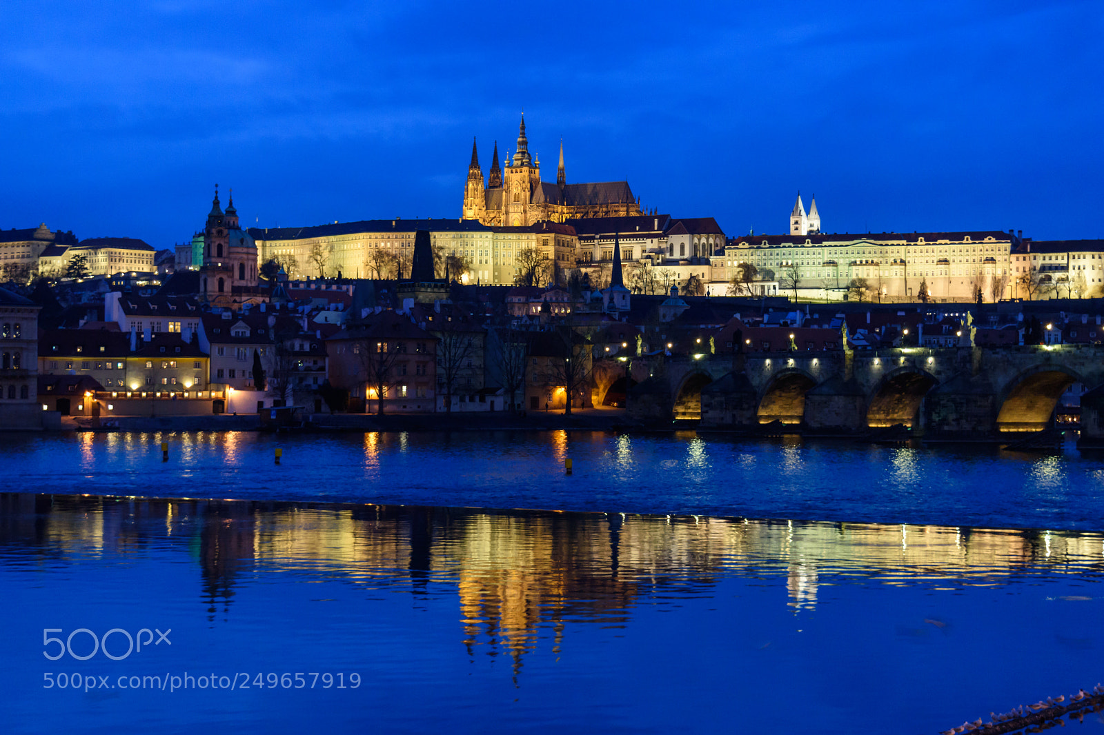 Nikon D5500 sample photo. Prague castles by night photography