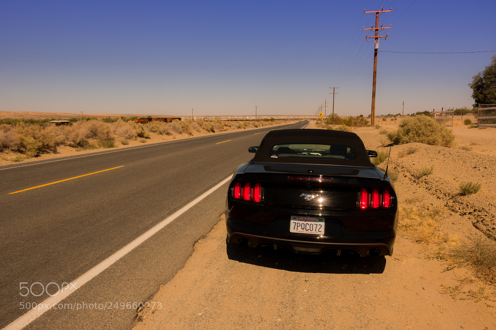 Fujifilm X-T2 sample photo. Mustang on route 66 photography