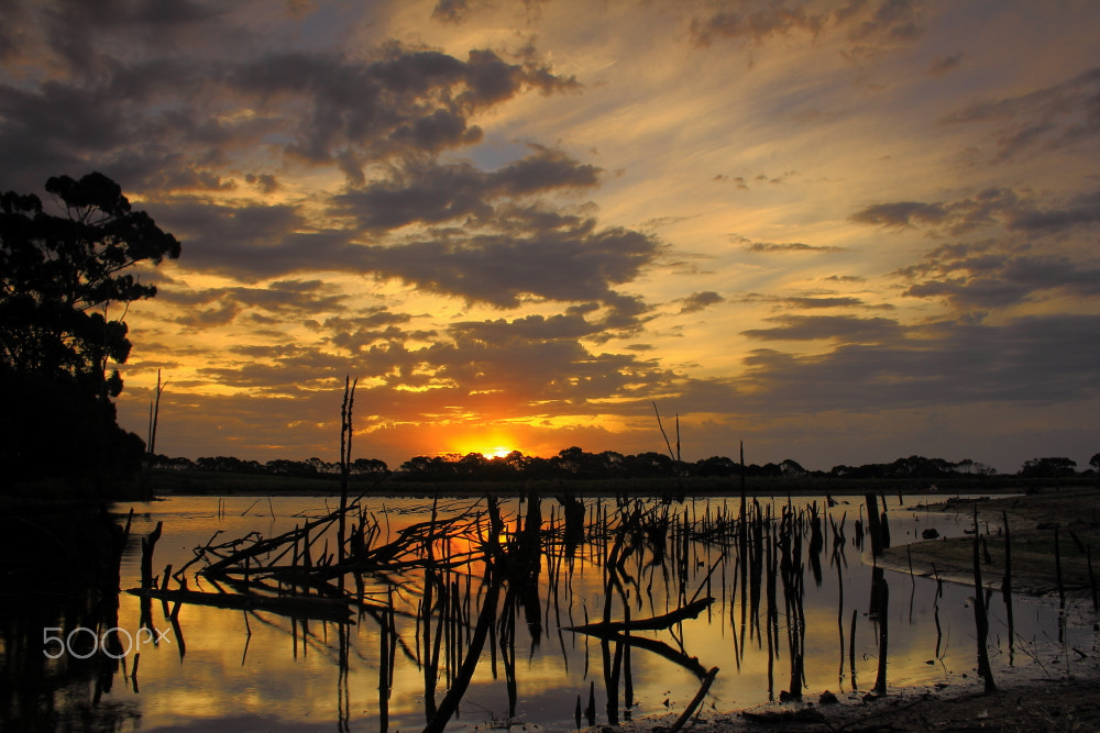Canon EOS 60D sample photo. Barcoo dam sunset photography