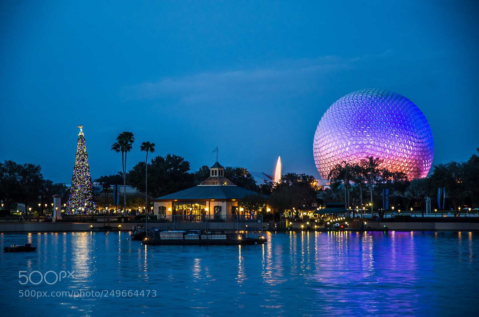 Nikon D7000 sample photo. Christmas at epcot photography