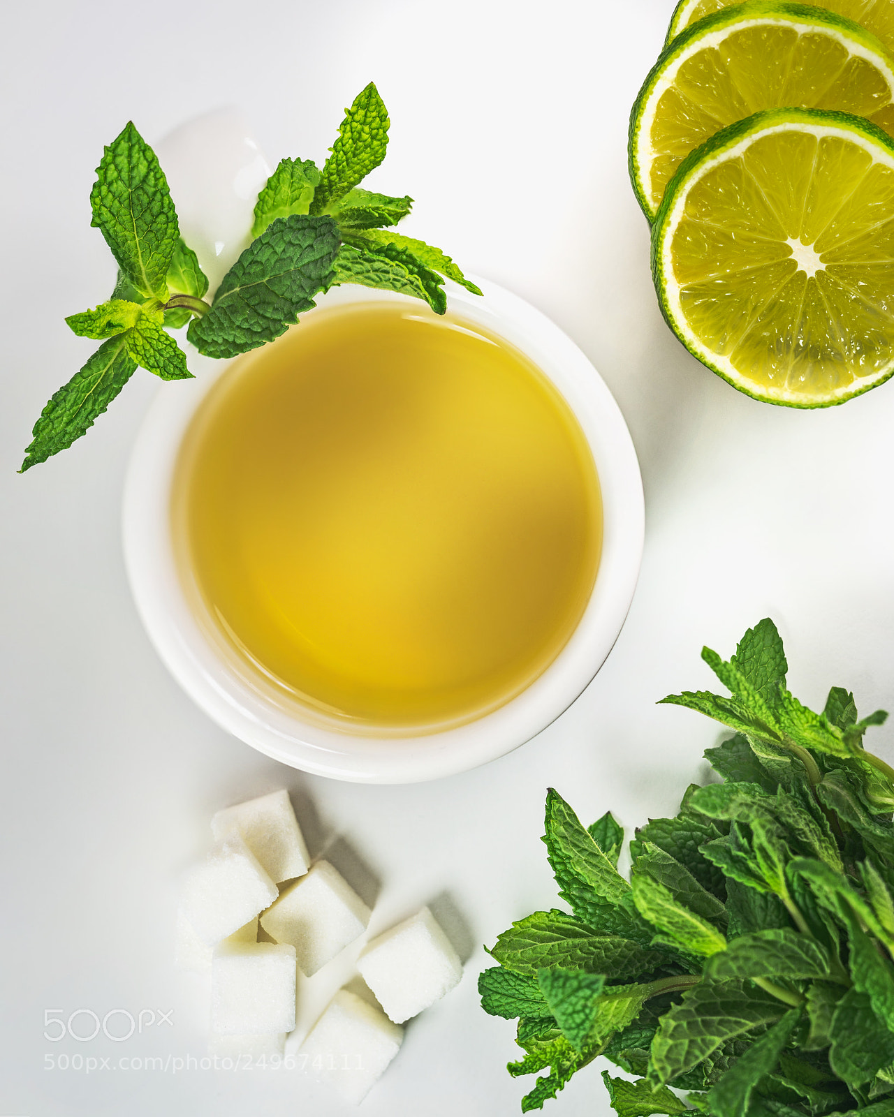Sony a7R III sample photo. Green tea with mint photography