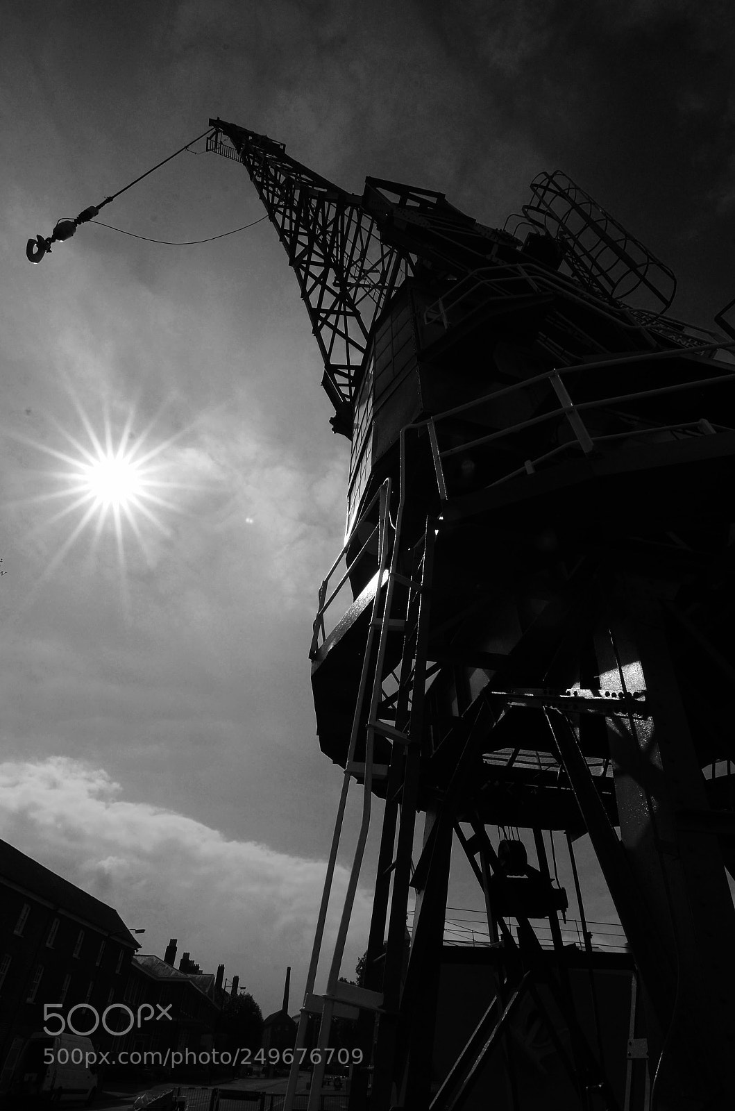 Nikon D7000 sample photo. Dockyard crane photography