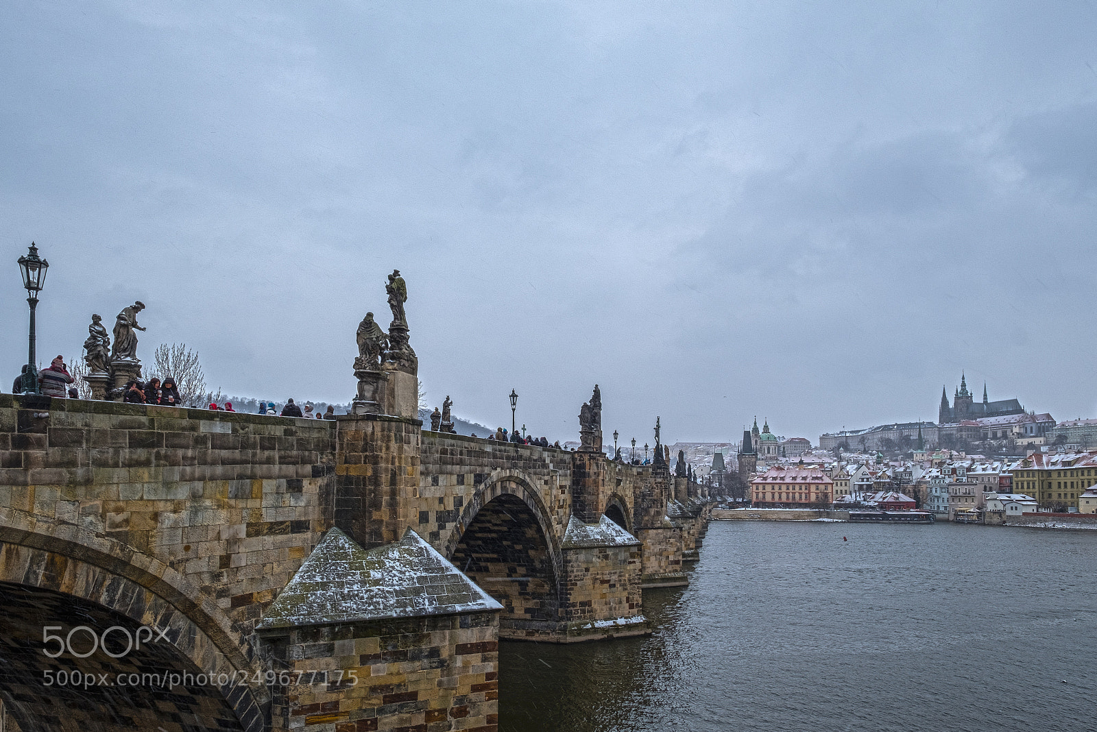 Fujifilm X-T20 sample photo. Charles bridge, winter photography