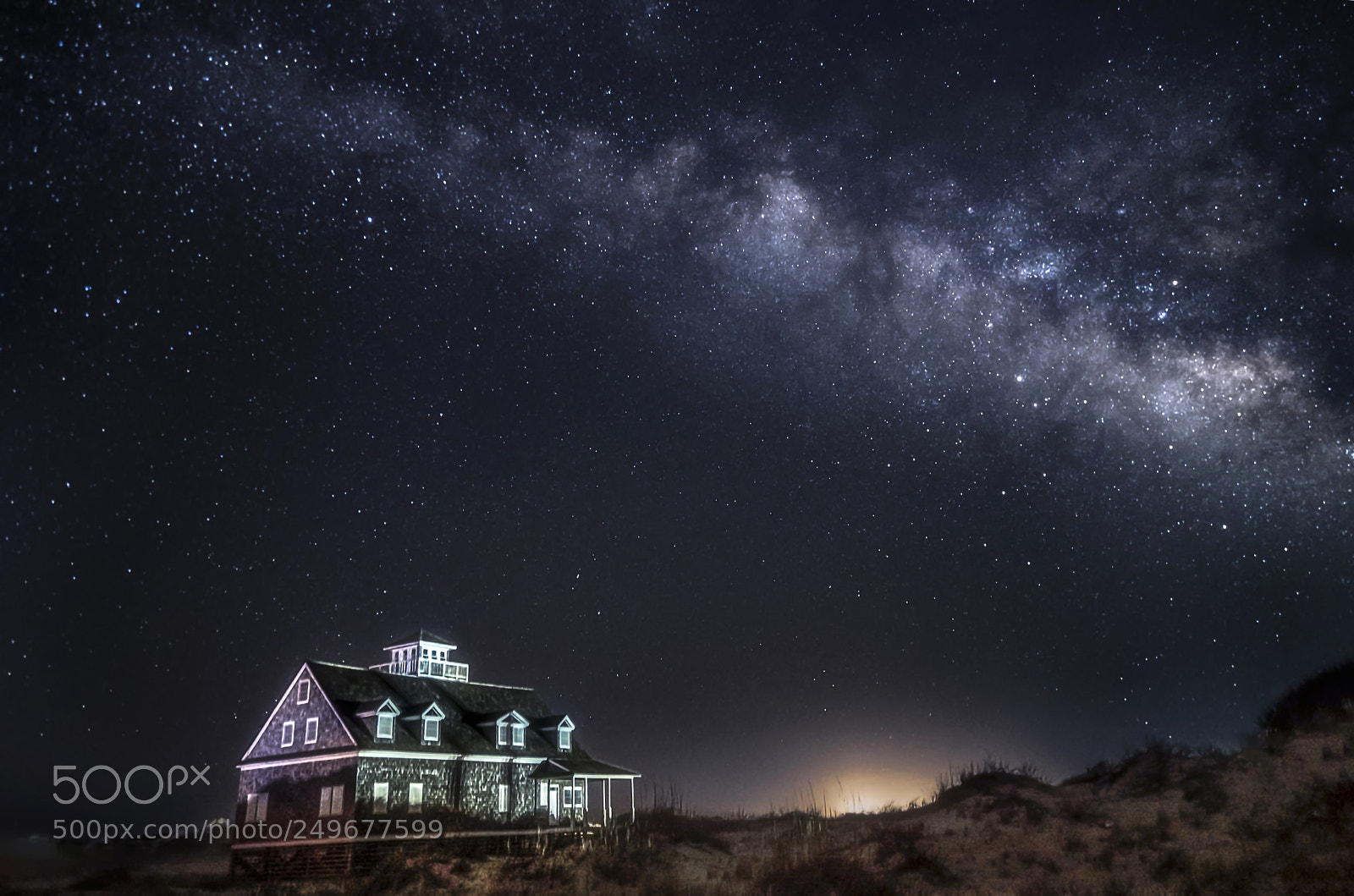 Sony a7R III sample photo. Milky way over abandoned photography