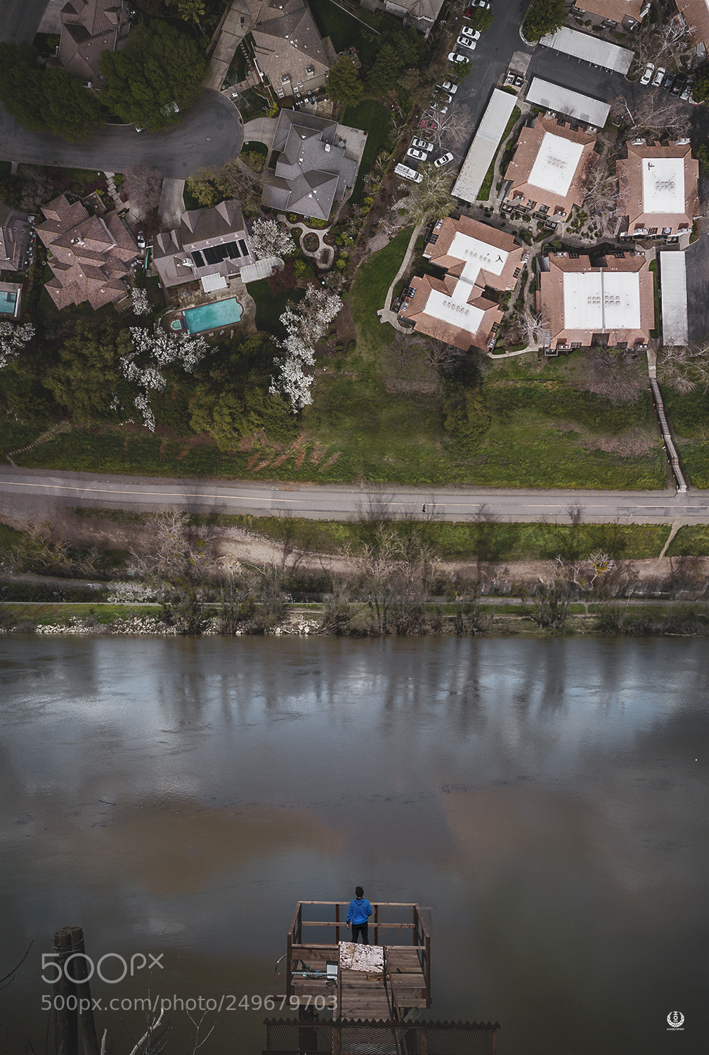DJI FC220 sample photo. Just across the river photography