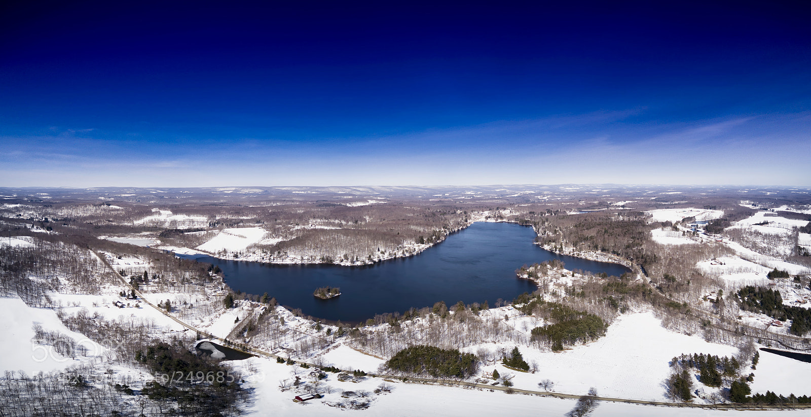 DJI FC220 sample photo. Lake ariel, winter love photography