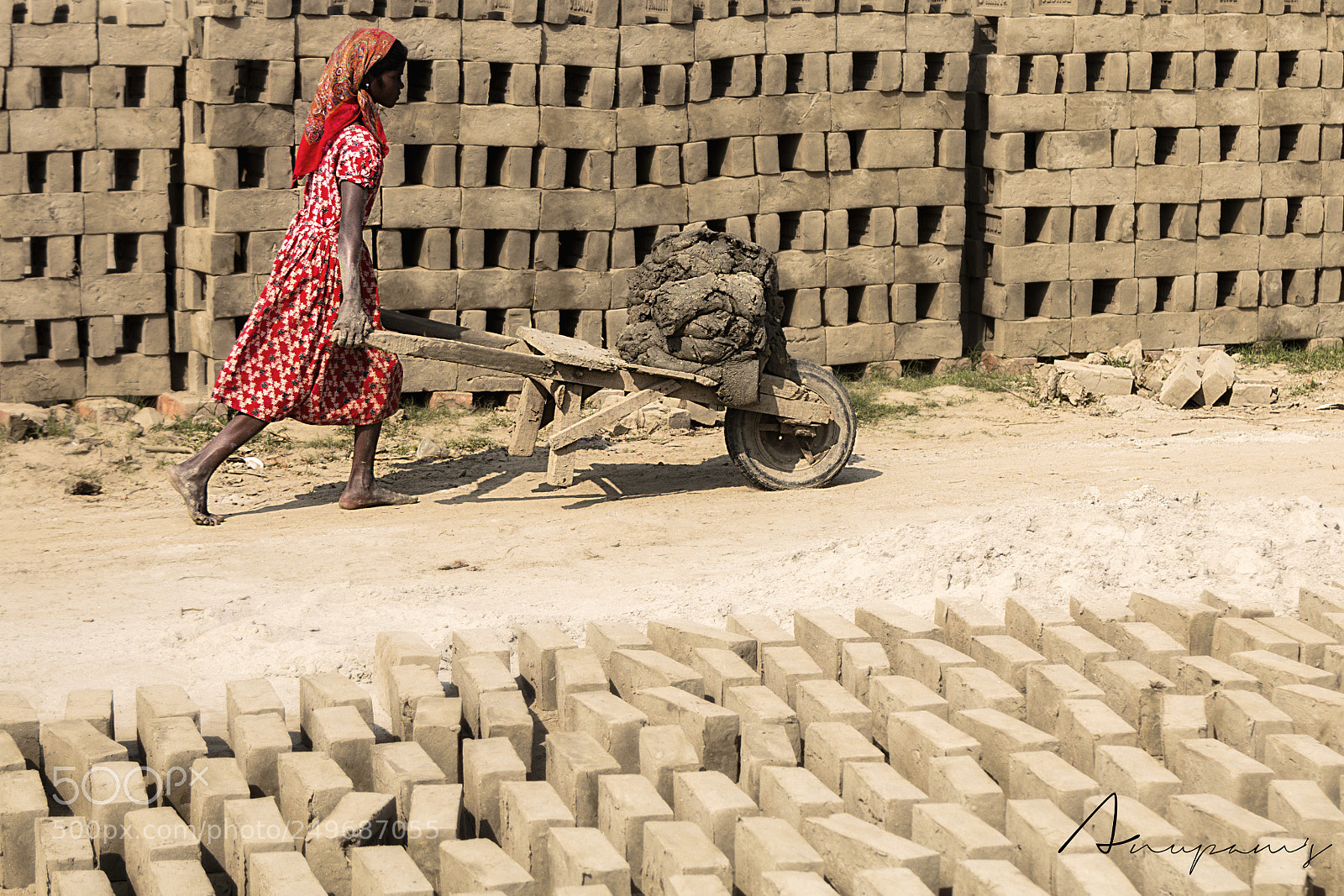 Canon EOS 70D sample photo. Brick field girl photography