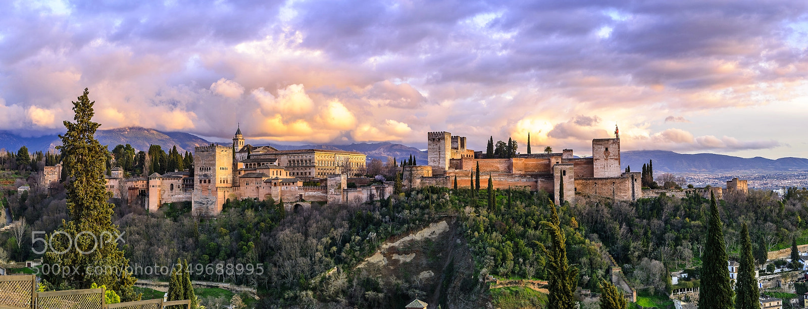 Nikon D5200 sample photo. Alhambra at sunset photography