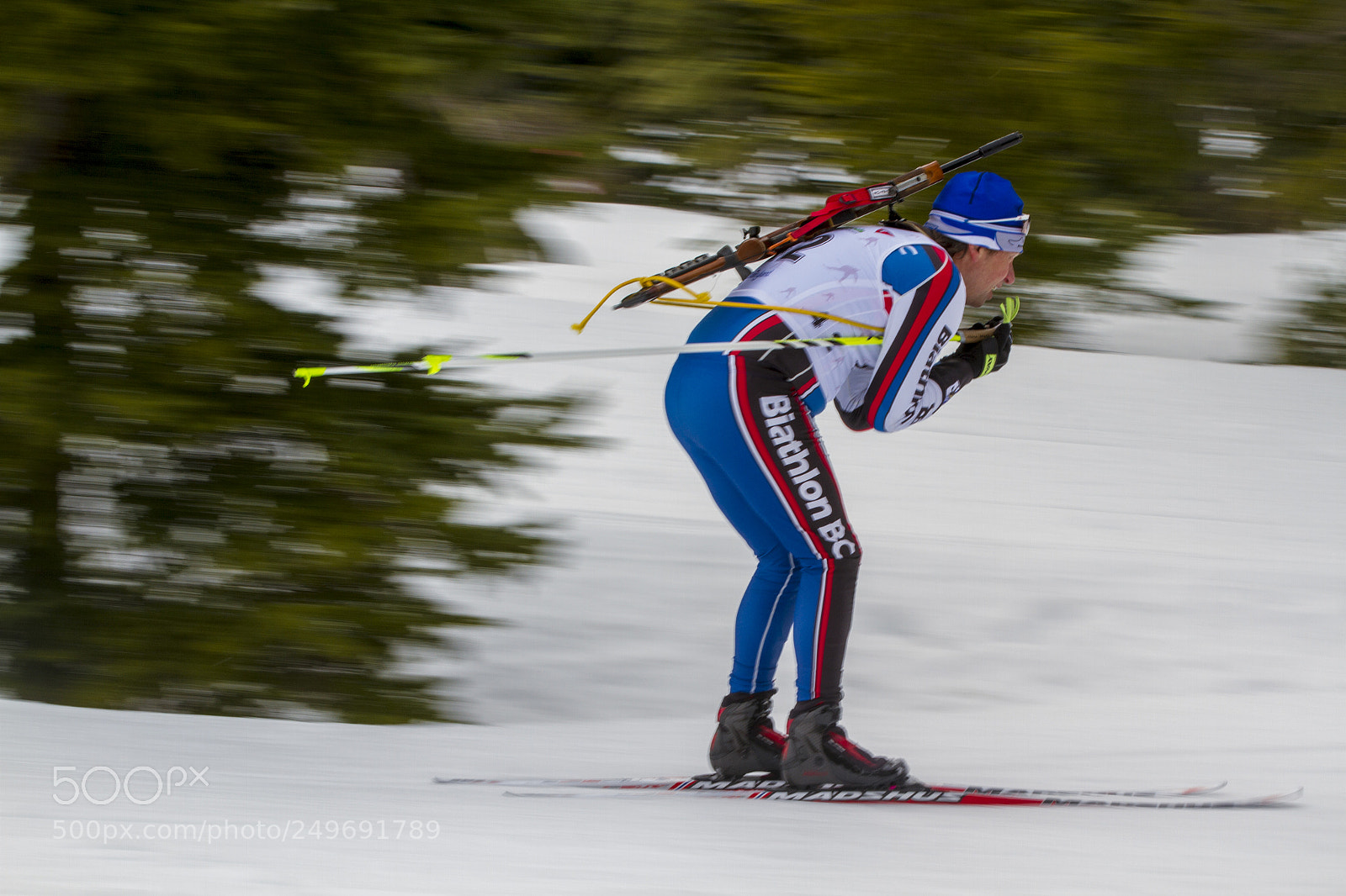 Canon EOS 7D sample photo. Panning - biathlon photography