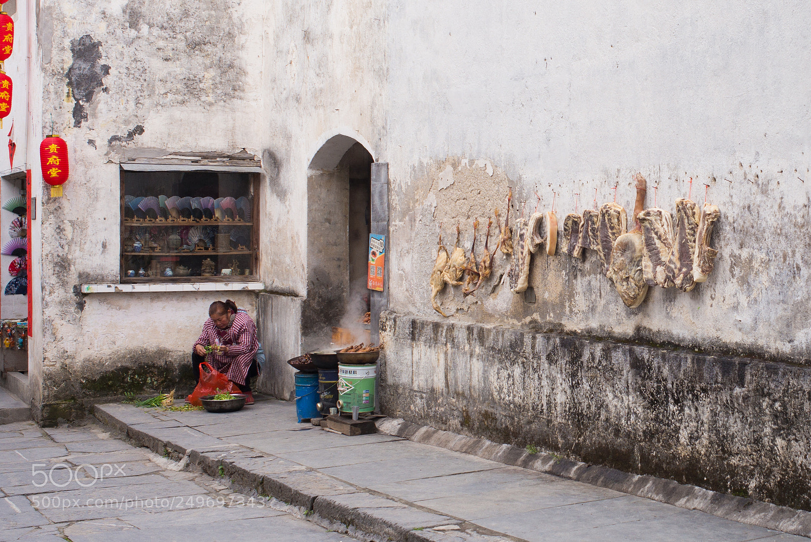 Leica M (Typ 240) sample photo. Street cooking in hongcun photography