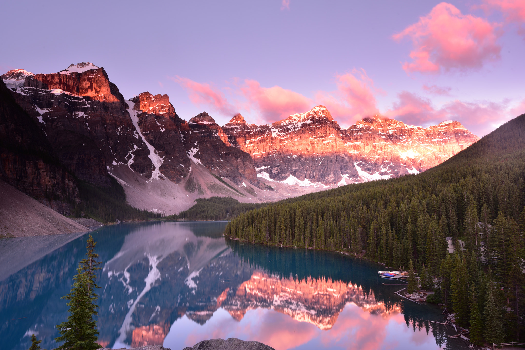 Nikon D810 sample photo. Moraine lake sunrise photography