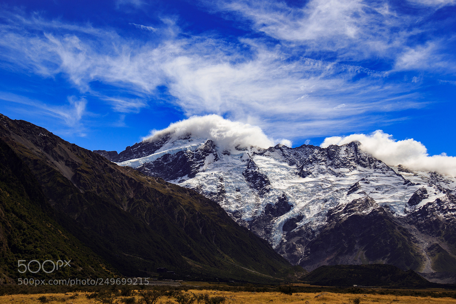 Canon EOS 60D sample photo. Mount cook, glacier, clouds photography