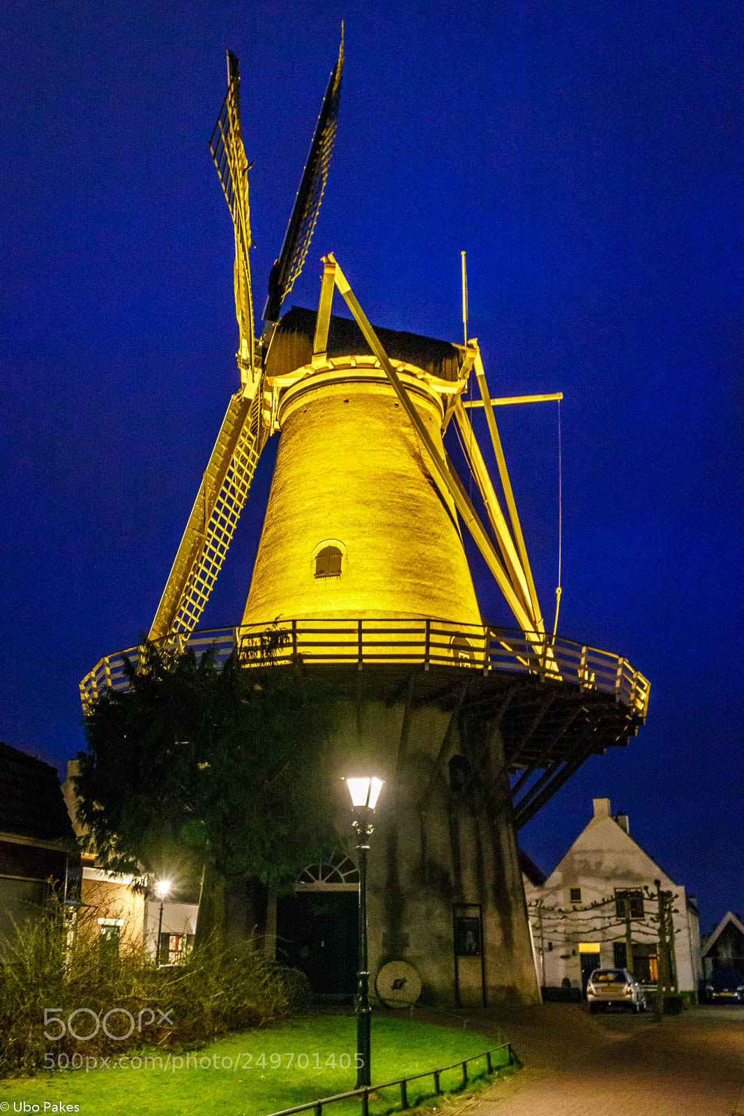 Sony a6300 sample photo. The windmill at night photography