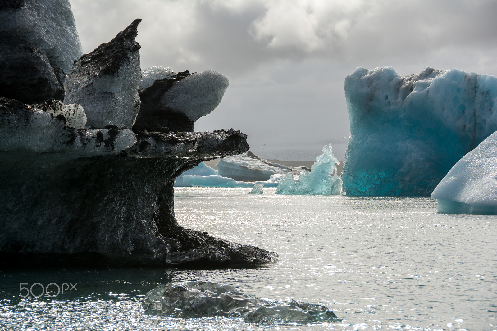 Nikon D7100 sample photo. Black&blue glacier ice photography