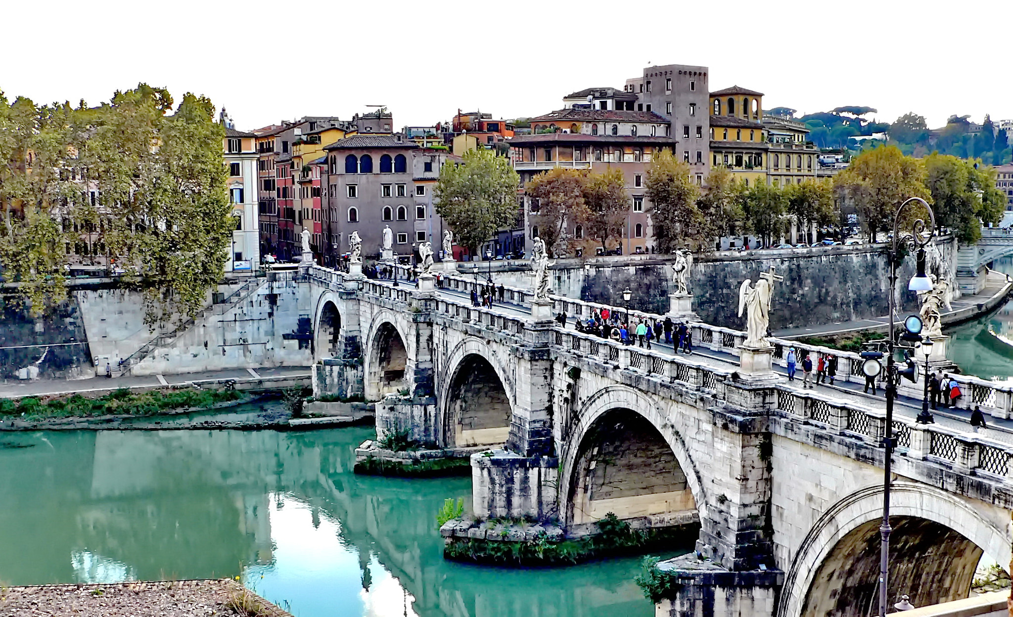 Panasonic DMC-FZ20 sample photo. Roma ponte sant'angelo photography