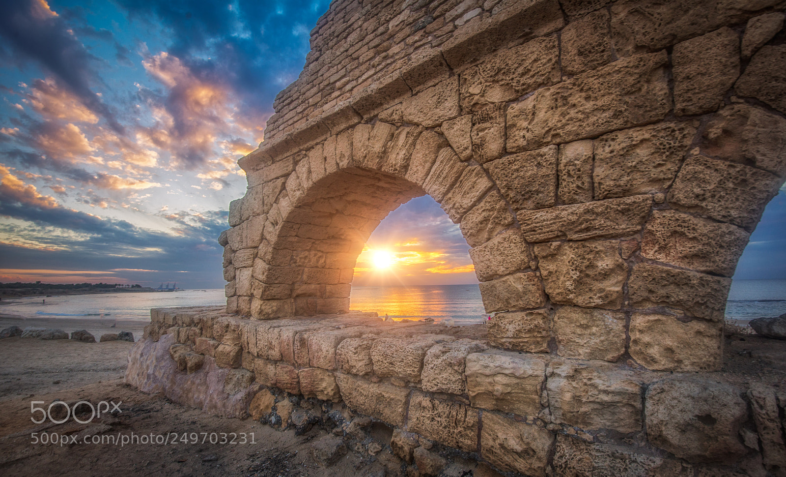 Nikon D600 sample photo. Sunset through the aqueduct photography