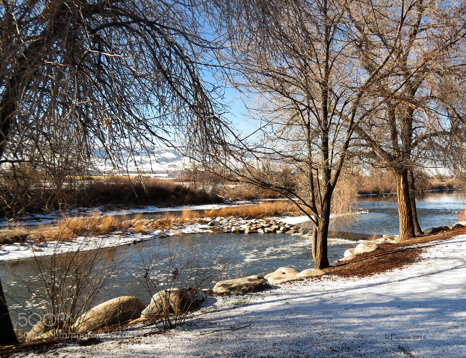 Canon PowerShot SX40 HS sample photo. Truckee river at rock photography