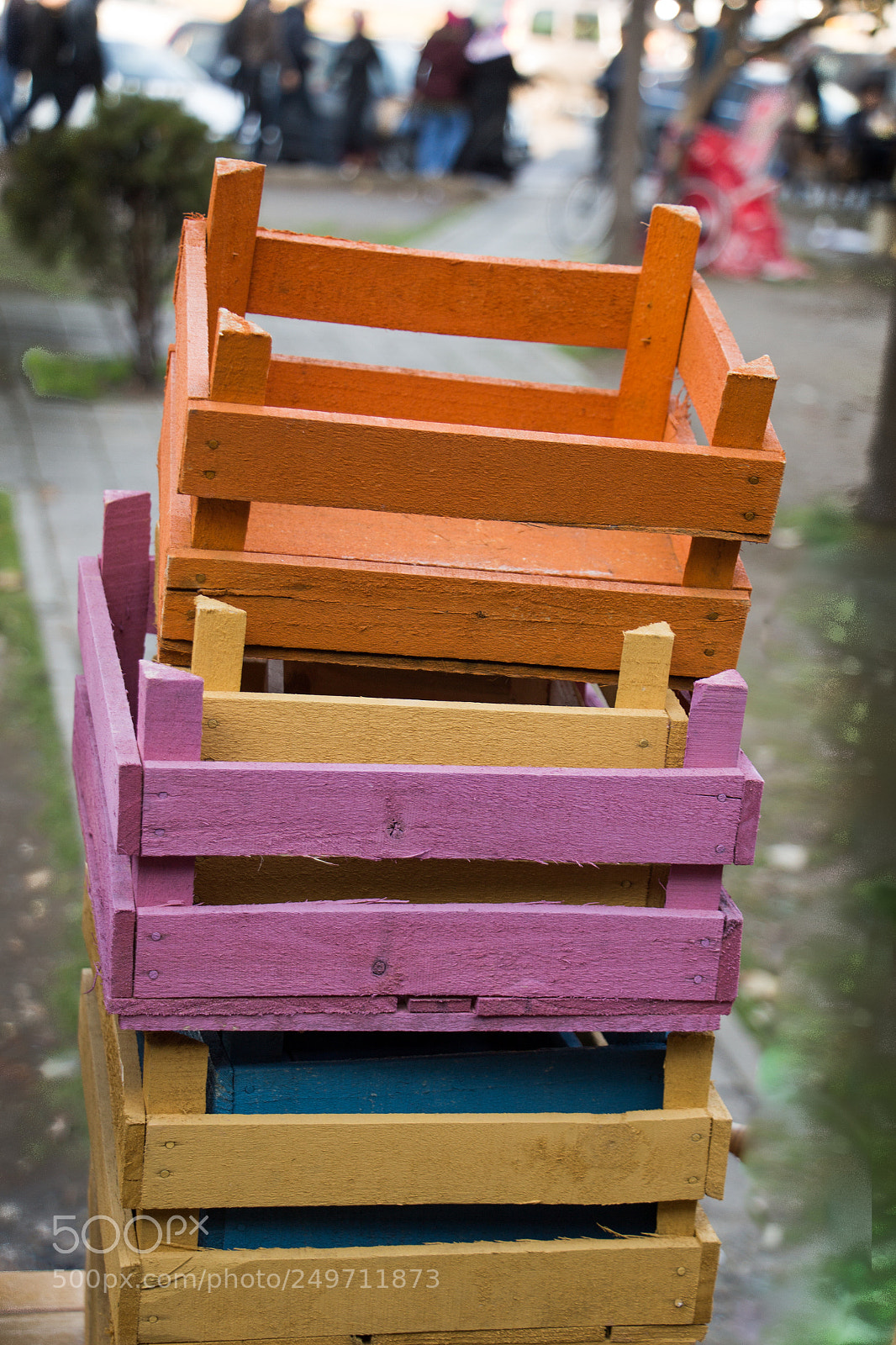 Canon EOS 650D (EOS Rebel T4i / EOS Kiss X6i) sample photo. Colorful wooden crate boxes photography
