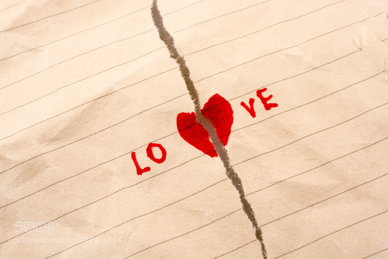 Nikon D7100 sample photo. Torn paper says love photography