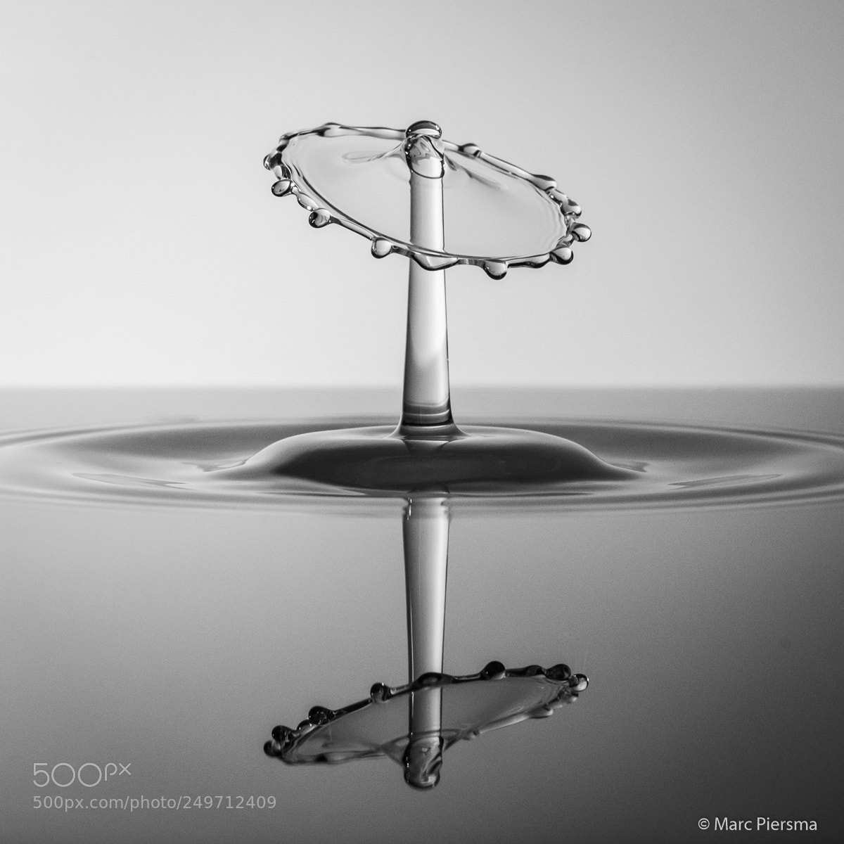 Nikon D500 sample photo. Black & white splashart reflections photography