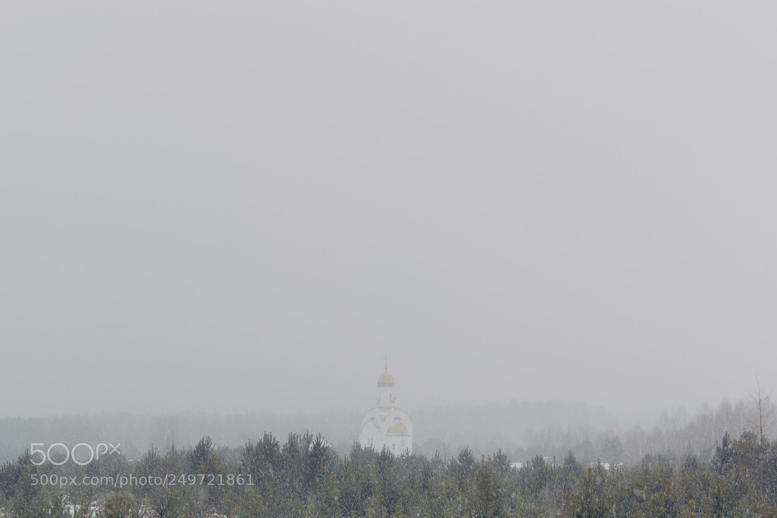 Nikon D3100 sample photo. Church in snow photography