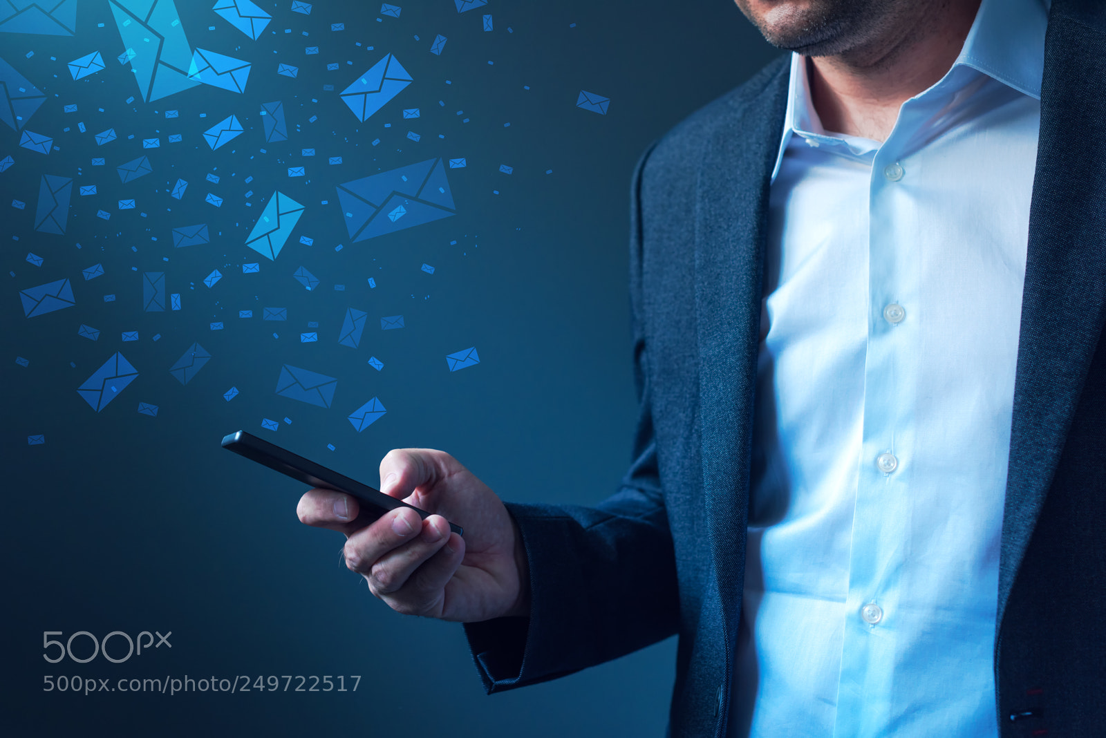 Nikon D810 sample photo. Businessman sending bulk messages photography
