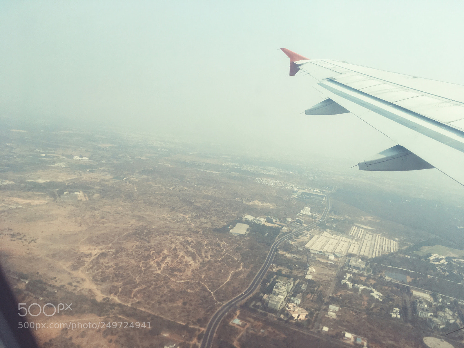 Apple iPhone SE sample photo. From my plane window photography