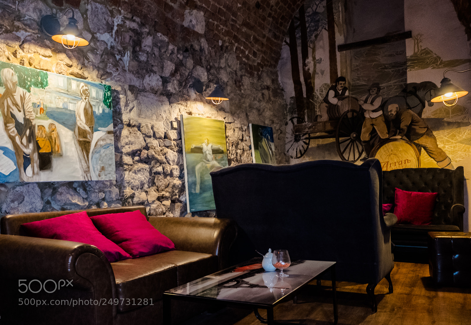 Fujifilm X70 sample photo. Coffee eleven cellar cafe photography