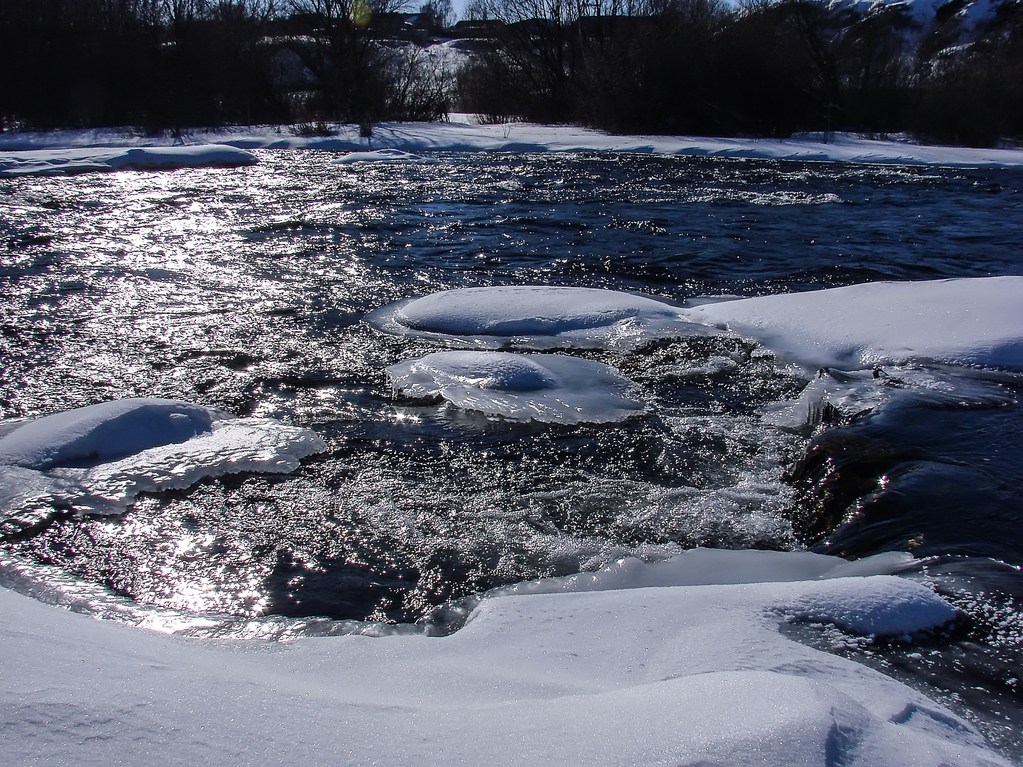 Sony DSC-H5 sample photo. Winter does not give up photography