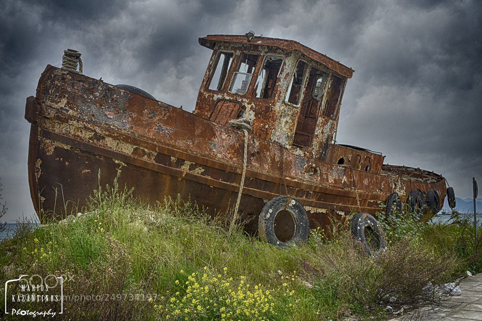 Nikon D3400 sample photo. Old rusty shipwreck photography