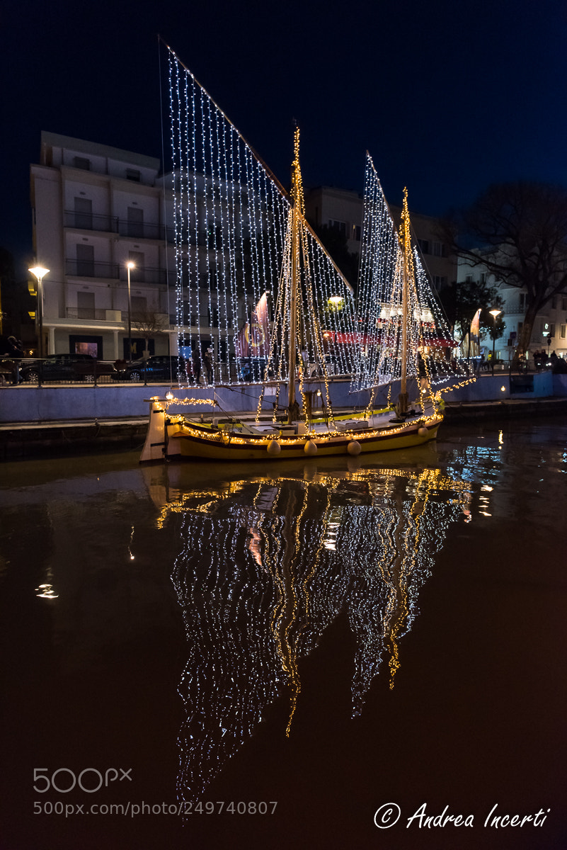 Nikon D810 sample photo. Illuminated boat photography
