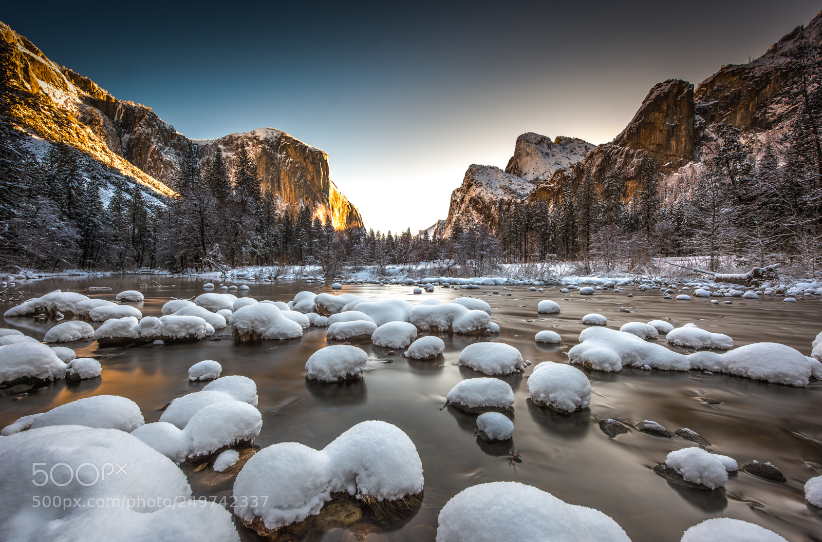 Nikon D810 sample photo. Yosemite in winter day photography