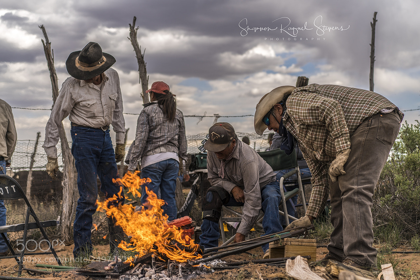 Sony a7R II sample photo. Cowboys, fire and branding photography